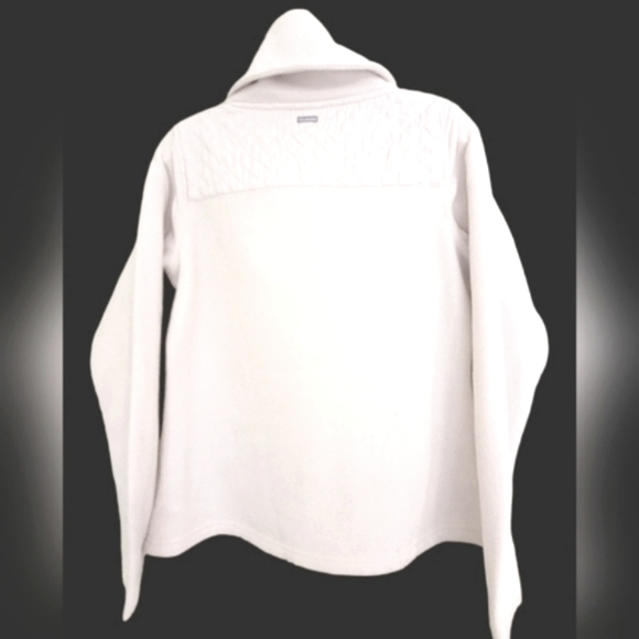 Columbia Jacket 1/4 Zip Pullover Ivory Small Excellent Condition Classic Comfort - Picture 2 of 9